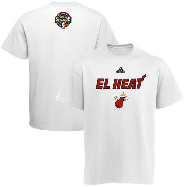 Miami Heat 2014 Noches Enebea WEM T-Shirt - White,We sell and wholesale Miami Heat 2014 Noches Enebea WEM T-Shirt - White on line form chian!